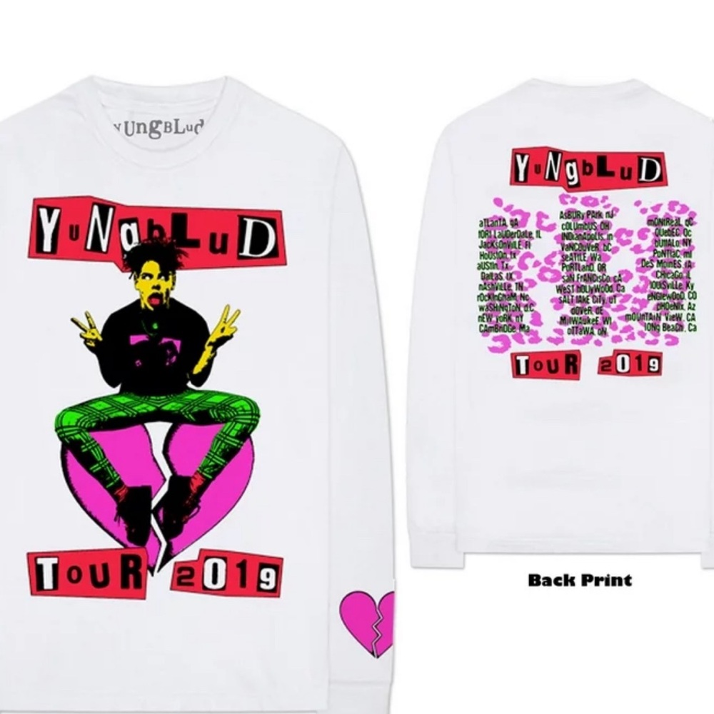 Yungblud Unisex Long Sleeve T-Shirt Tour limited edition hand signed Sz S